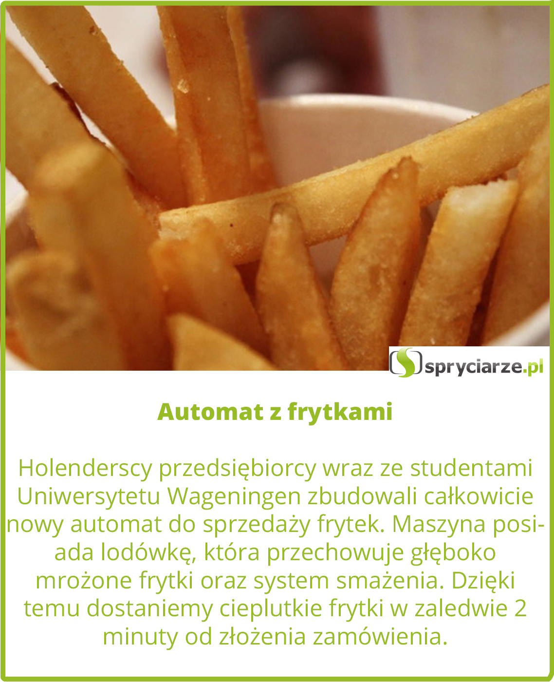 Automat z frytkami