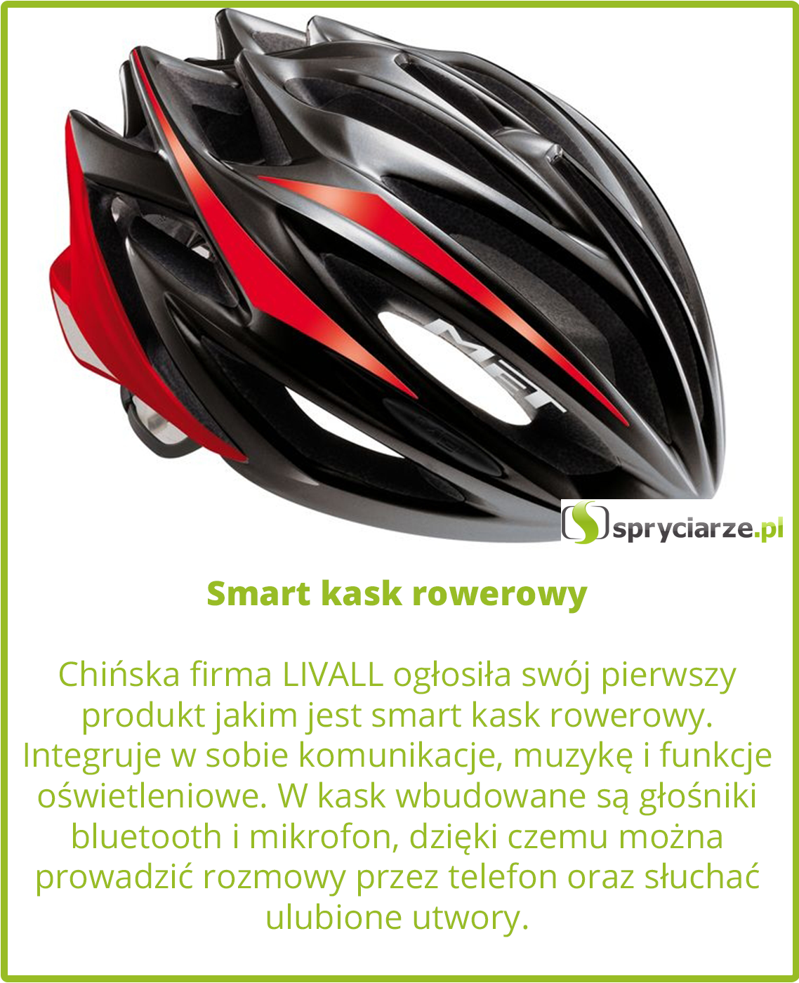 Smart kask rowerowy