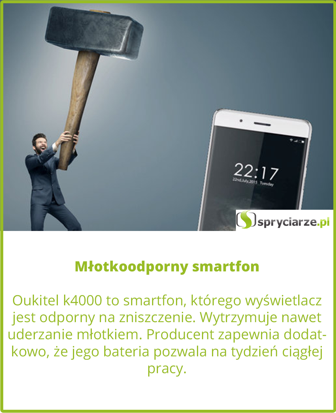 Młotkoodporny smartfon