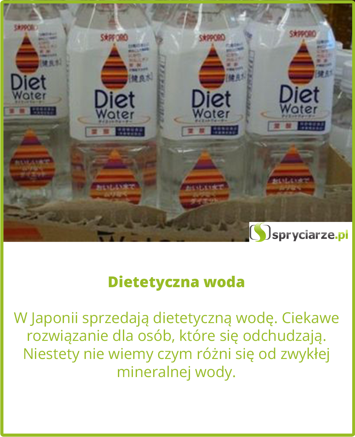 Dietetyczna woda