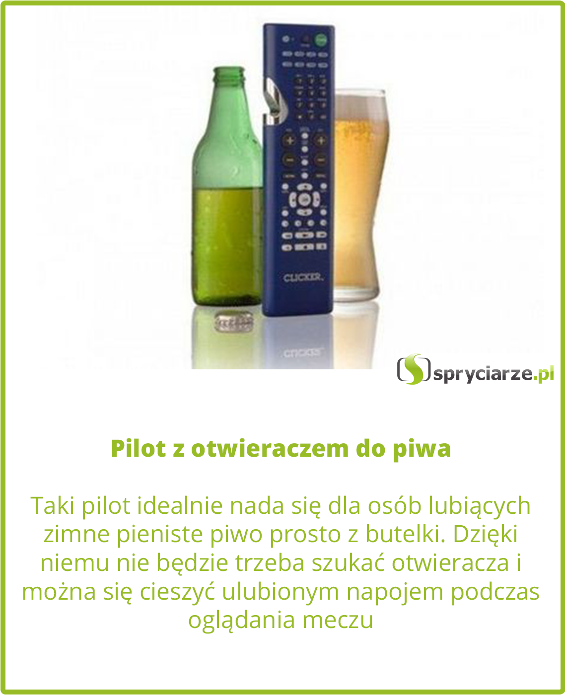 Pilot z otwieraczem do piwa