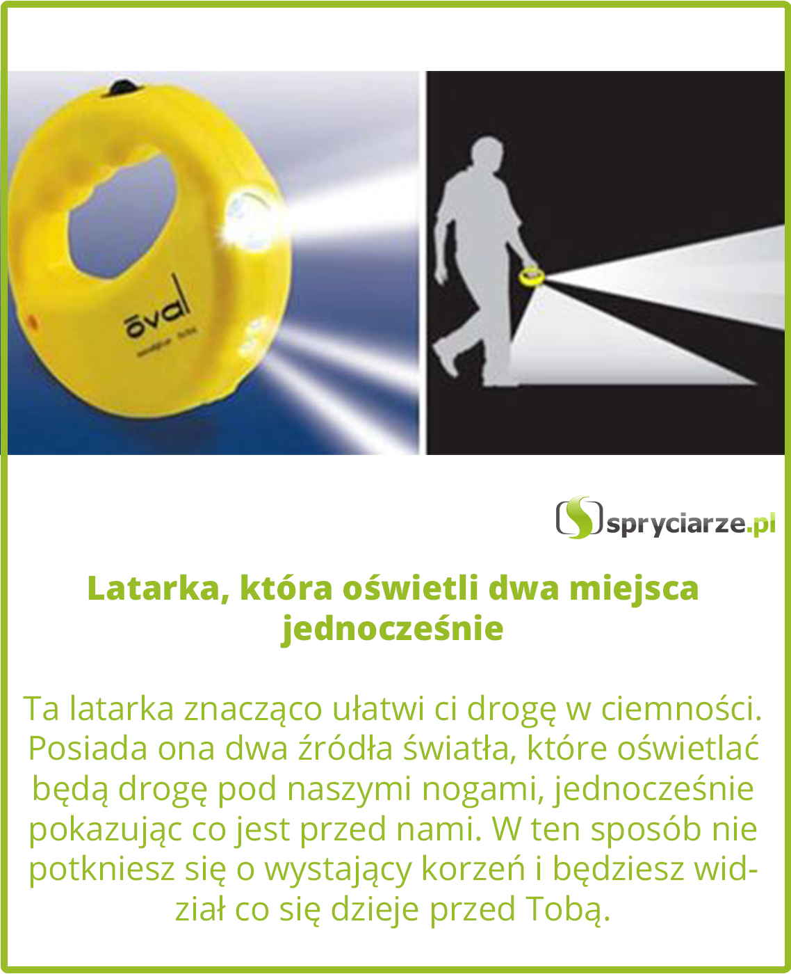  Latarka, która oświetli dwa miejsca jednocześnie