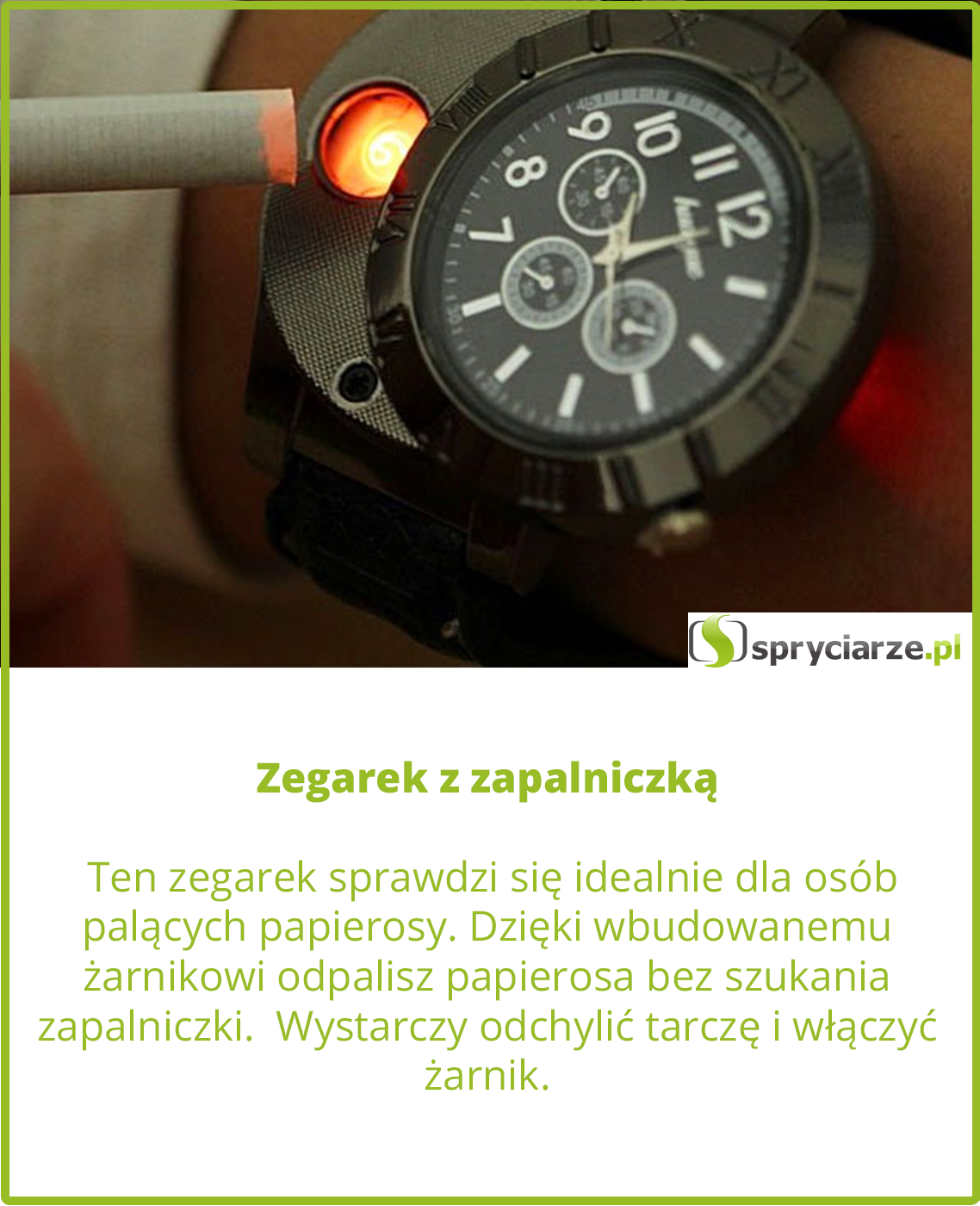 Zegarek z zapalniczką