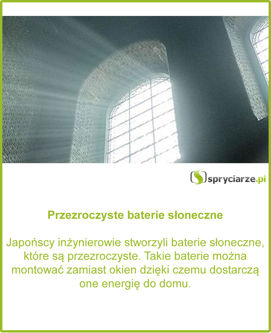 Przezroczyste baterie słoneczne