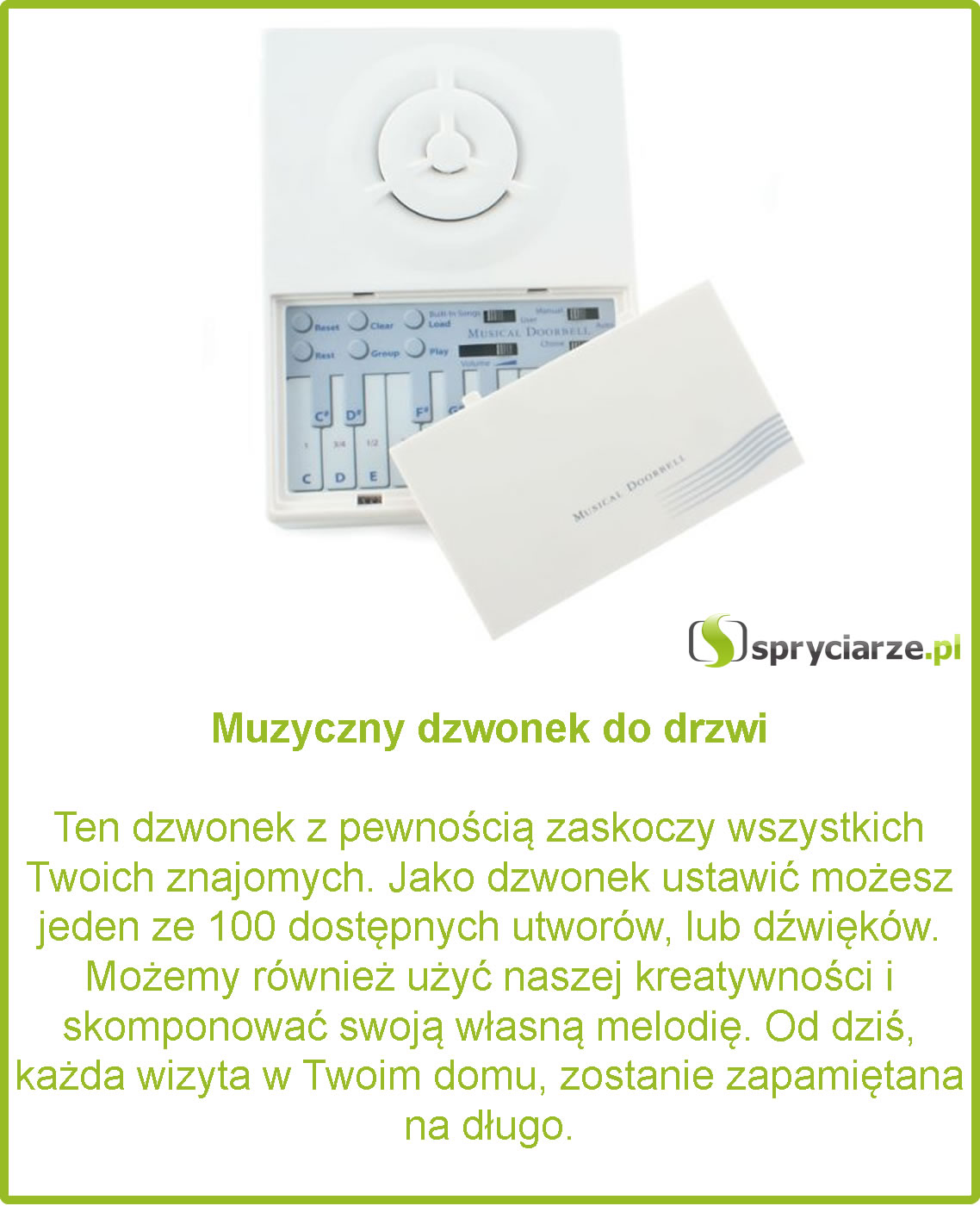 Muzyczny dzwonek do drzwi