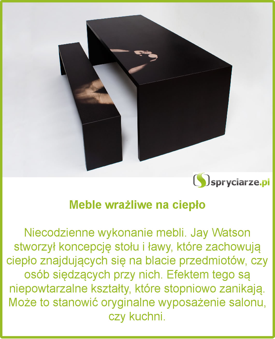 Meble wrażliwe na ciepło