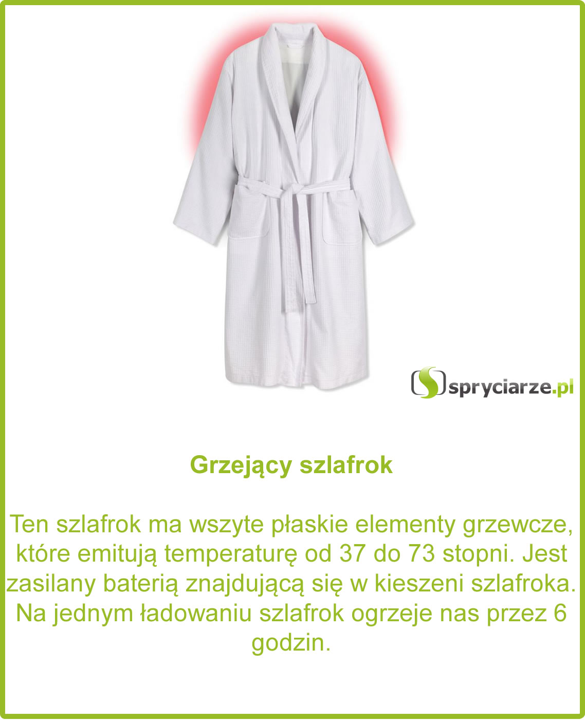 Grzejący szlafrok