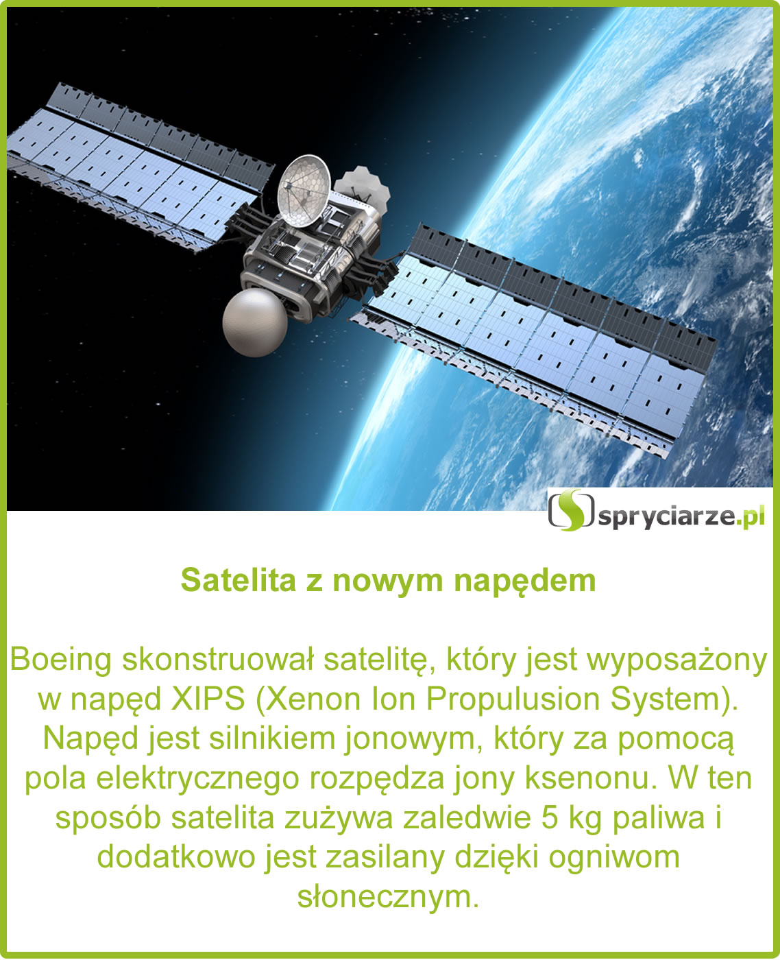 Satelita z nowym napędem