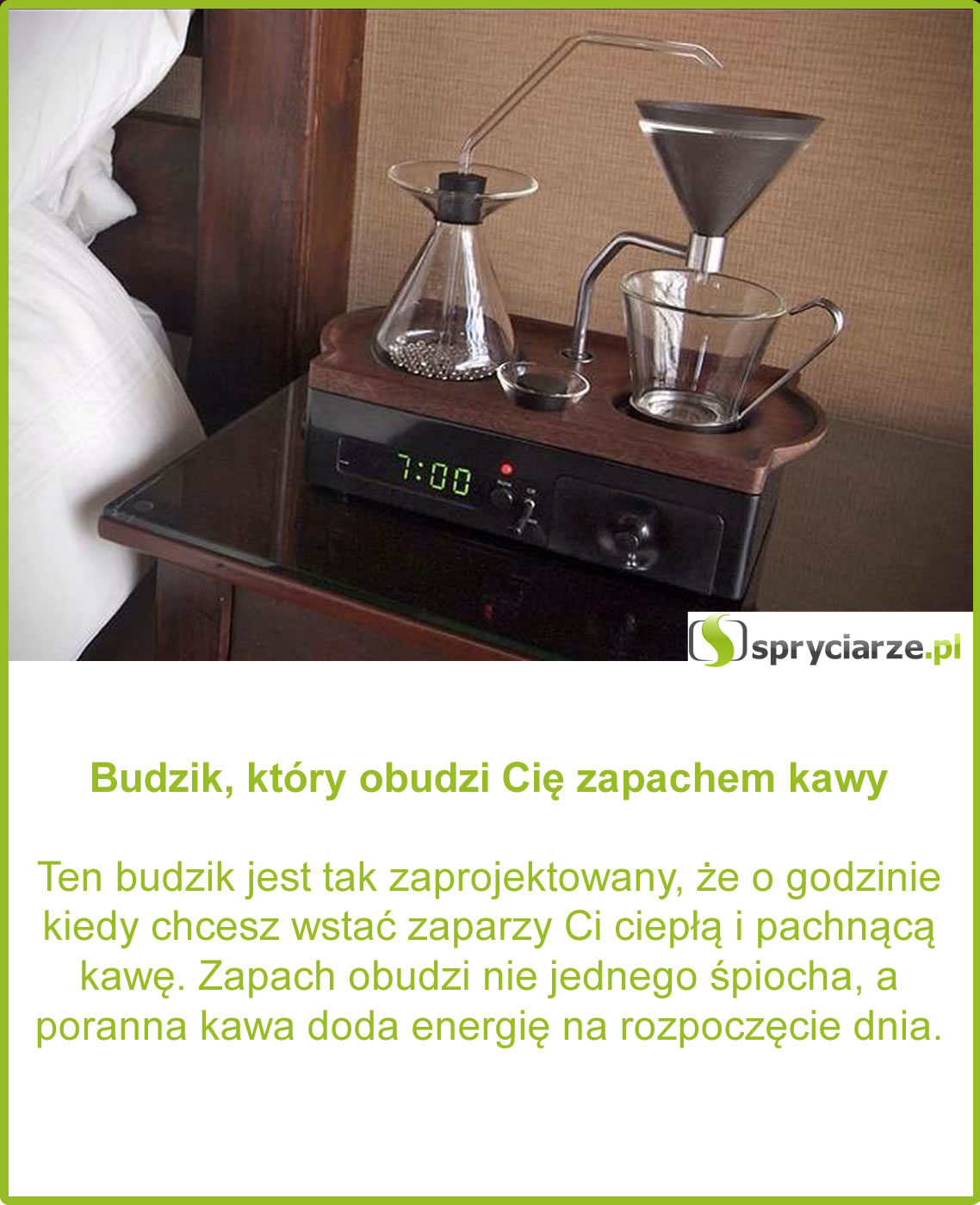 Budzik, który obudzi Cię zapachem kawy