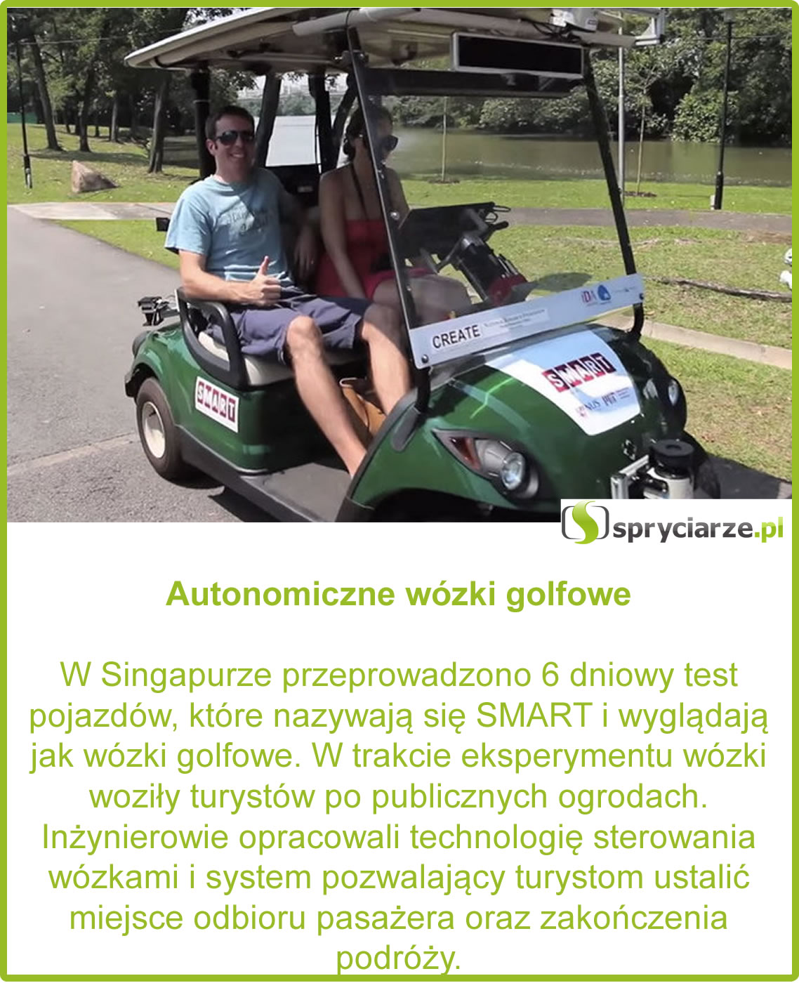 Autonomiczne wózki golfowe