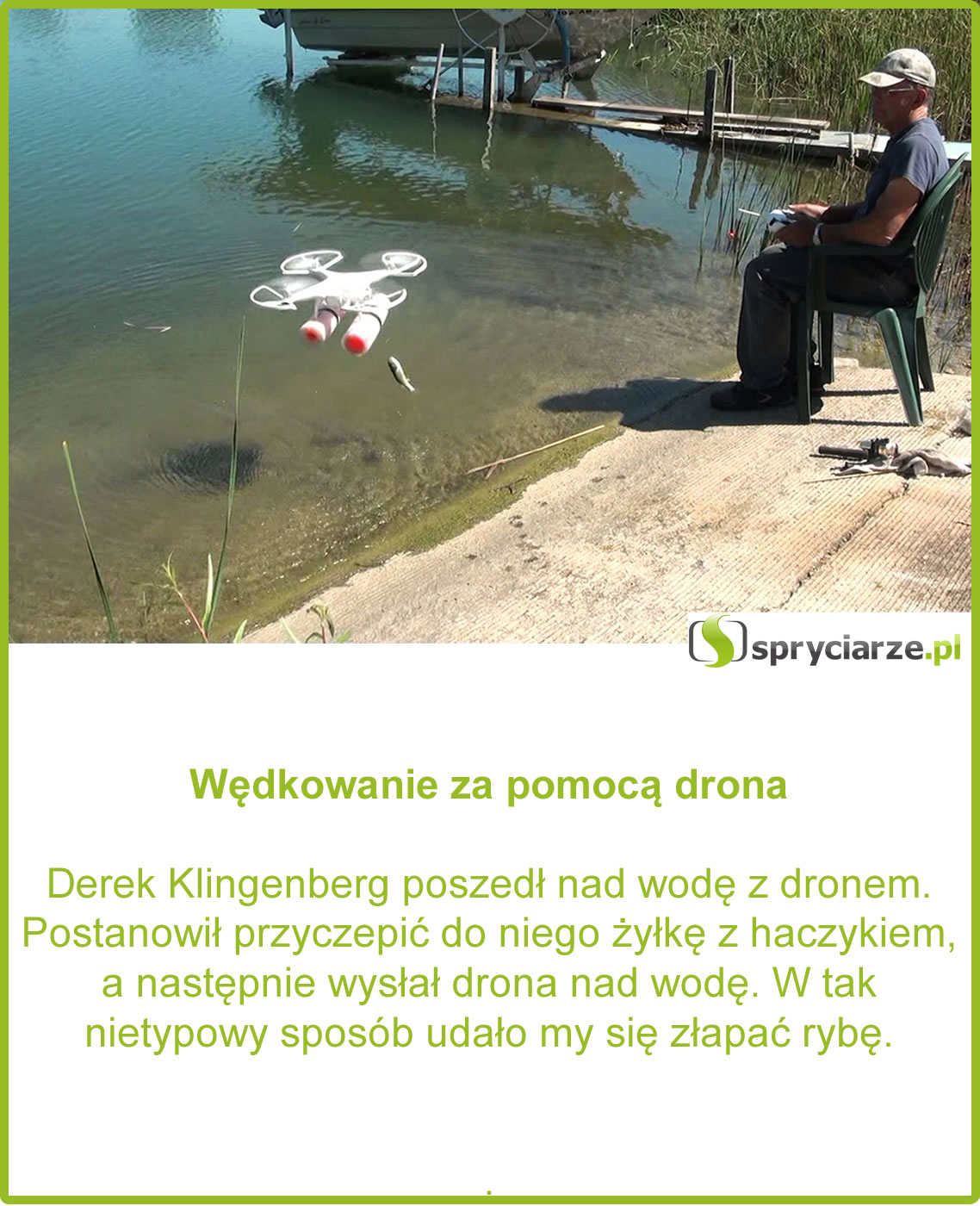 Wędkowanie za pomocą drona