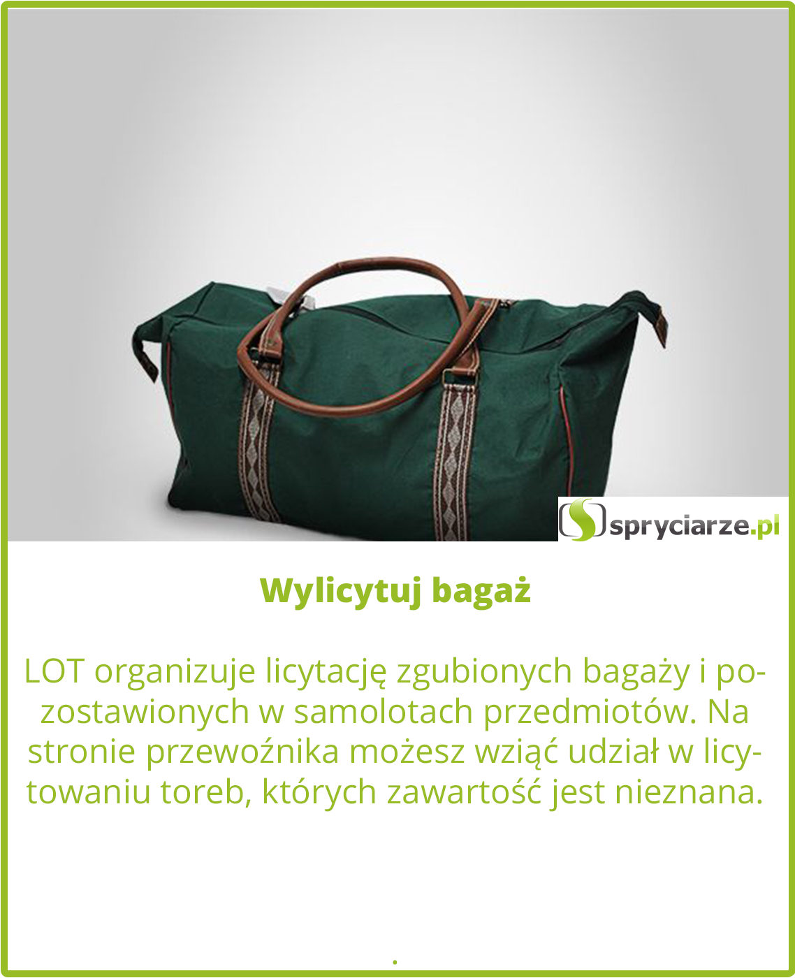 Wylicytuj bagaż