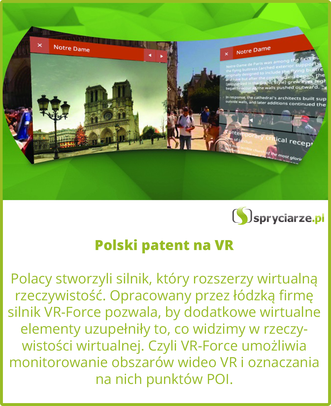Polski patent na VR