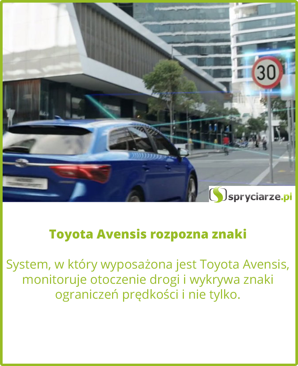 Toyota Avensis rozpozna znaki