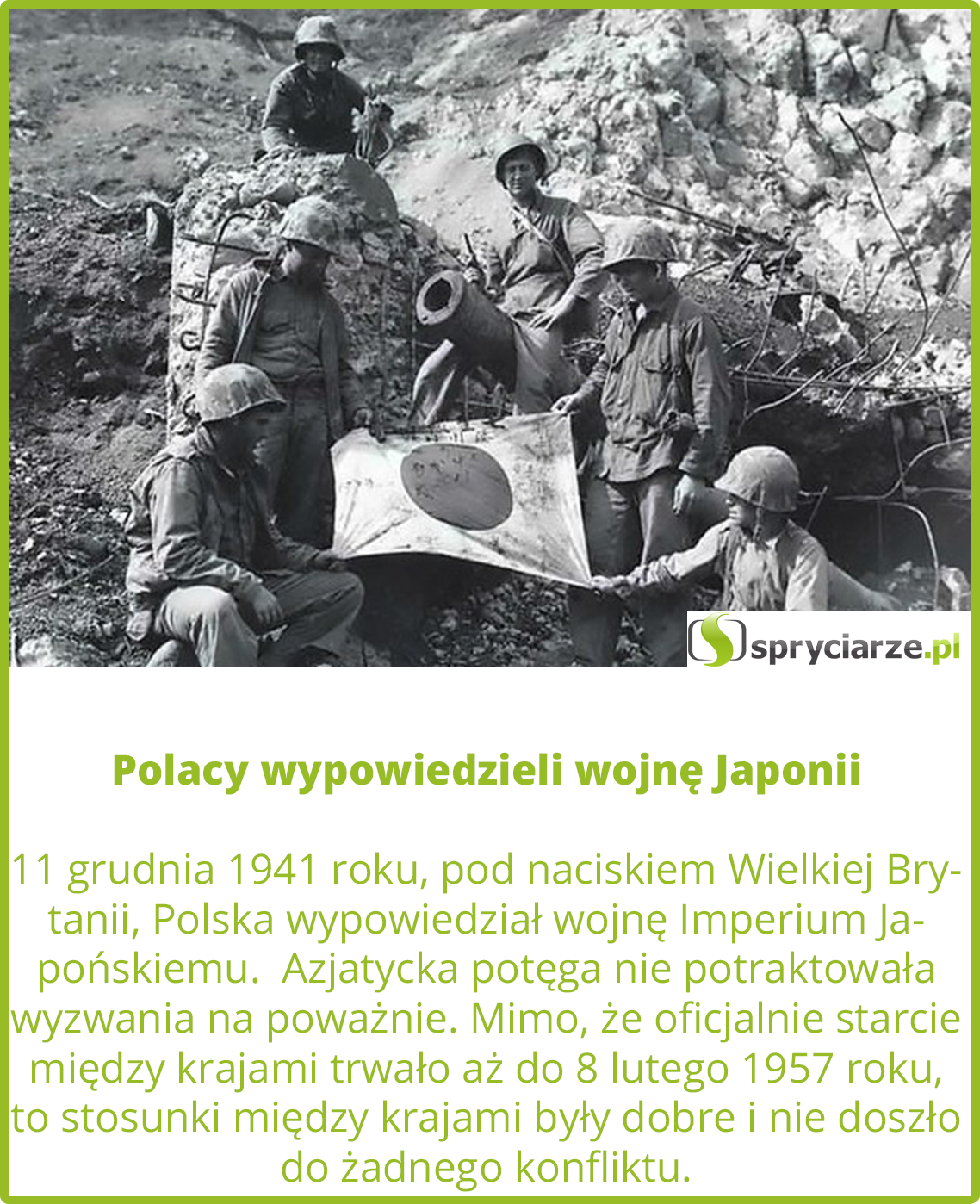 Polacy wypowiedzieli wojnę Japonii