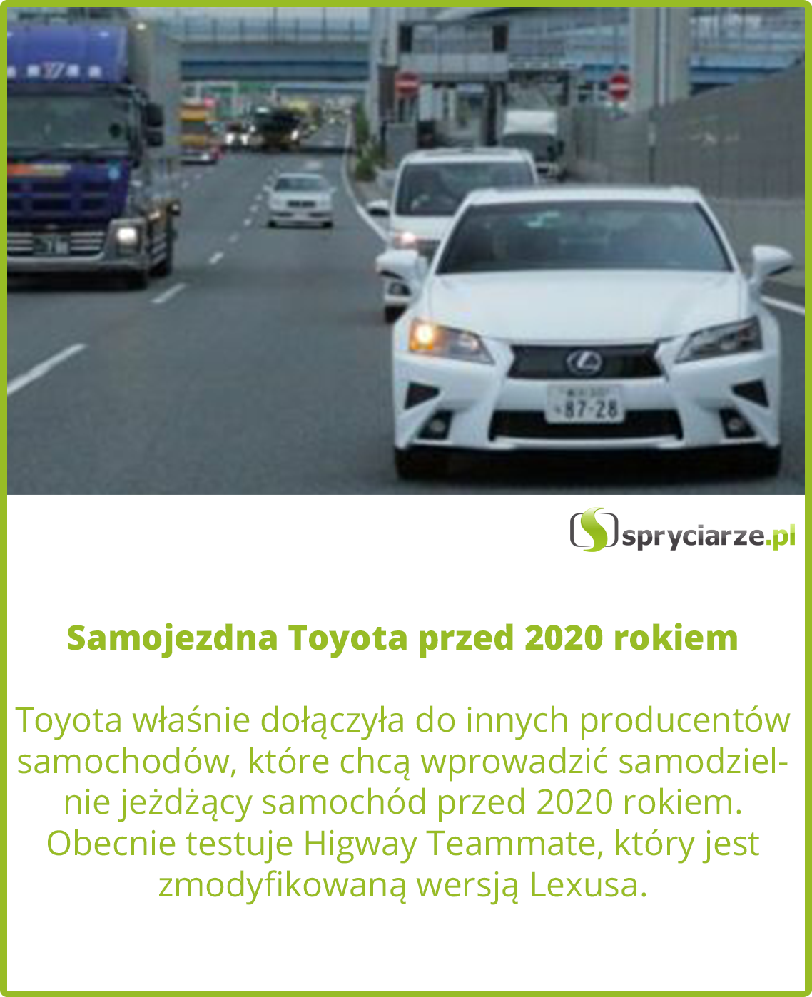 Samojezdna Toyota w ciągu 5 lat