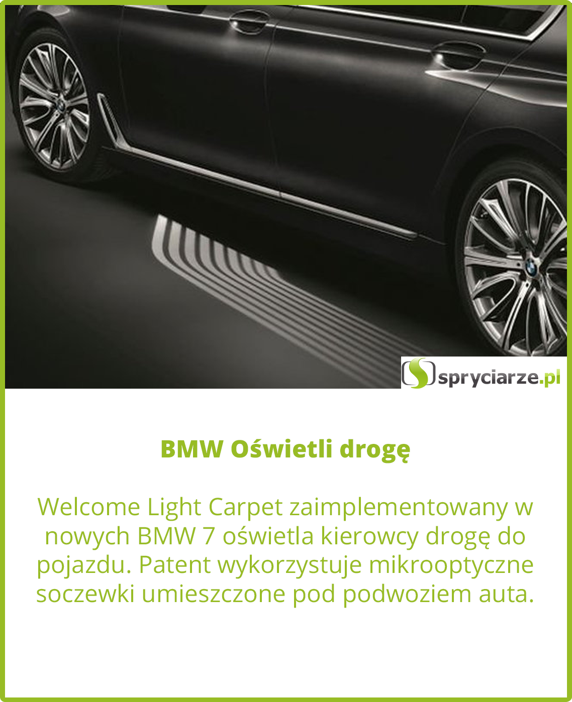 BMW Oświetli drogę
