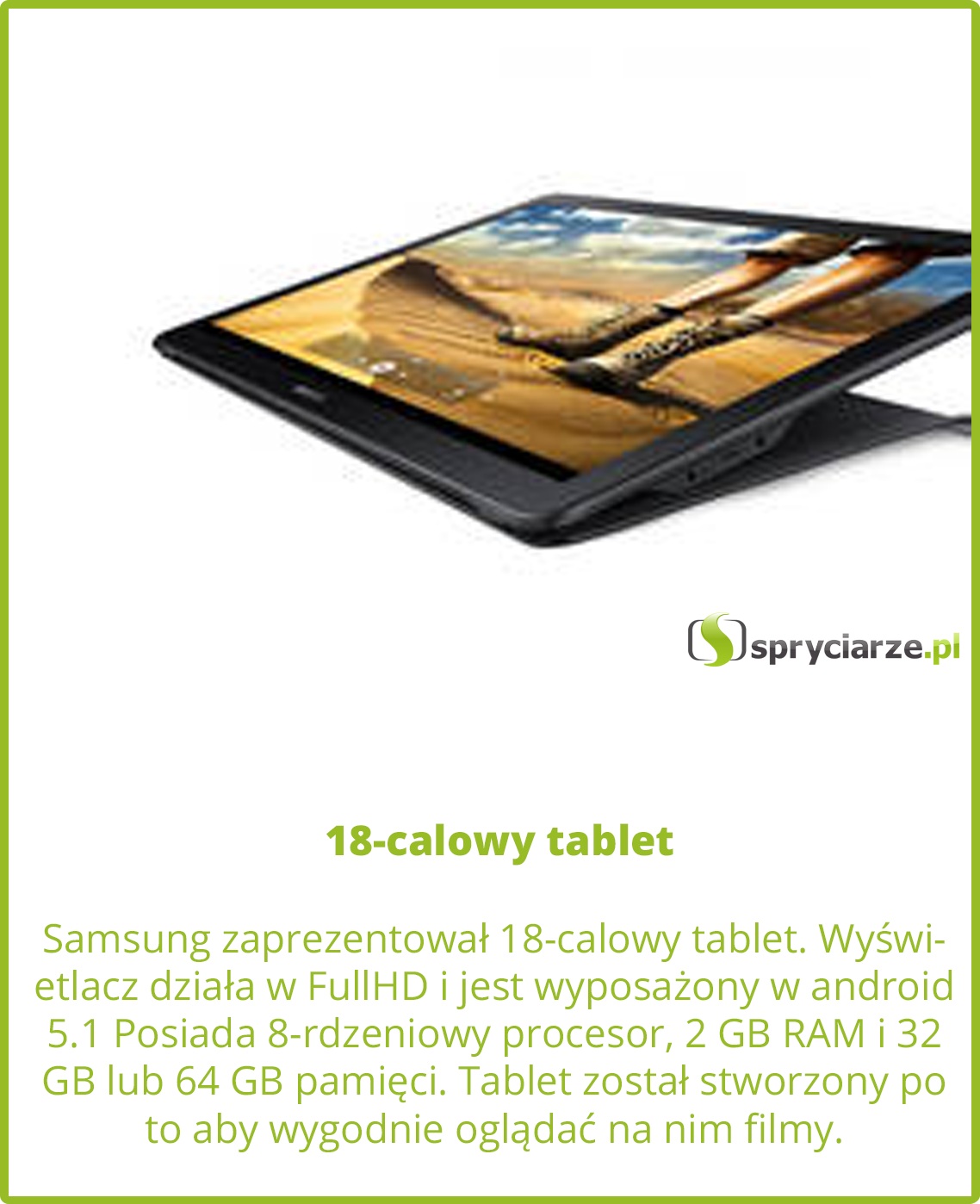  18-calowy tablet