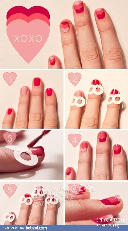 Malowanie paznokci - 3 serca