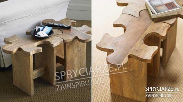 Stół łączony w formie puzzli