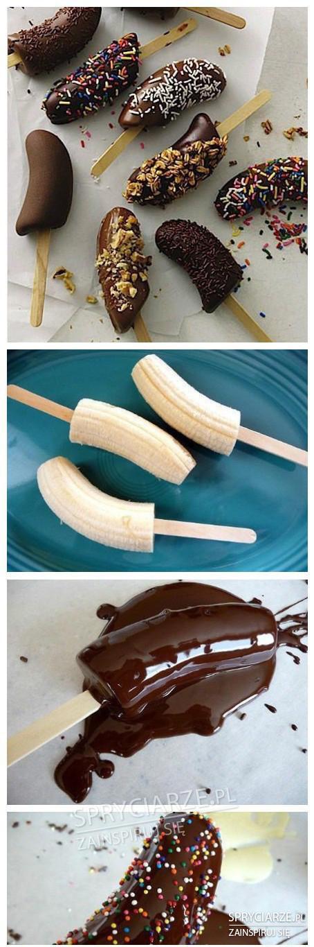 Banany w czekoladzie ..... yummi