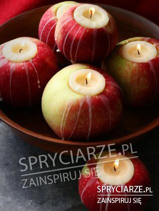 Świeczki w jabłkach