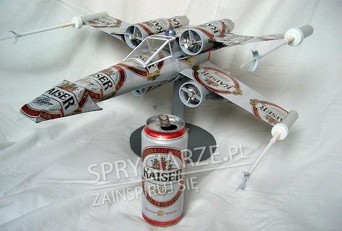 X-Wing z puszek po piwie
